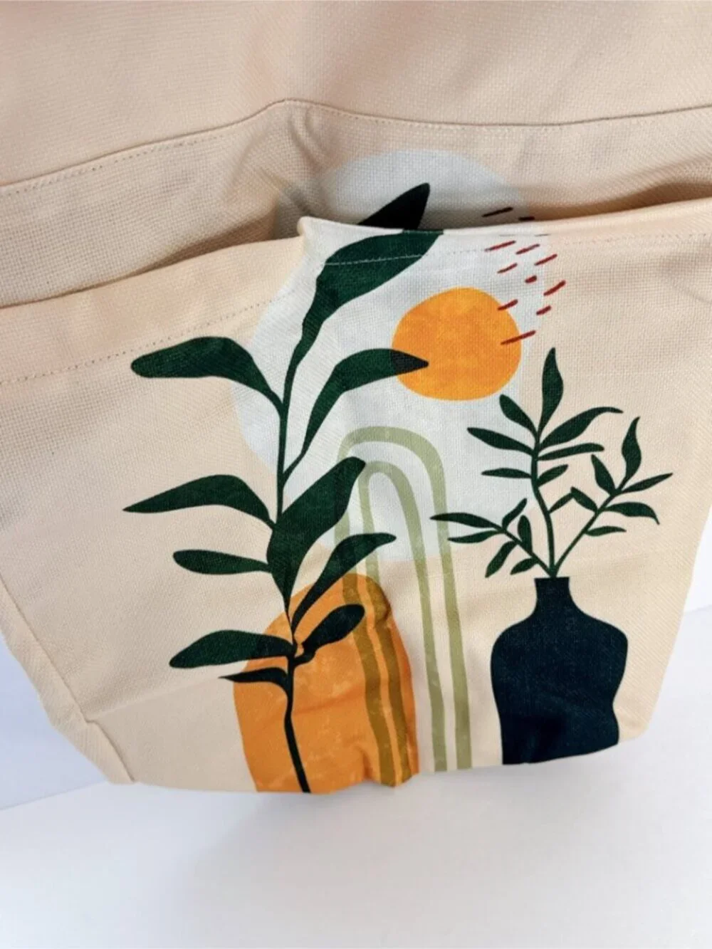 Yoga Mat Carrier Bag Boho Plants Tote Shoulder Gym Pilates Pocket Bag